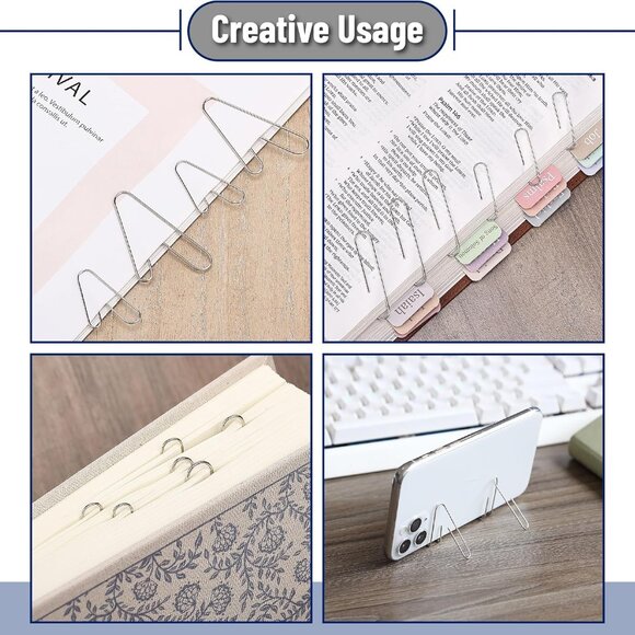 Paper Clips - 450 Pack Assorted Sizes, Silver, Large & Small Paper Clips - Picture 7 of 9